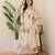 White aaysa women embroidery reyon anarkali kurti withtrouser