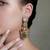 Gold plated kundan multicolor earrings