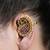 Gold plated Pink stone ear cuffs