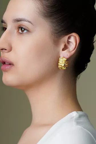 Gold plated hoop earrings