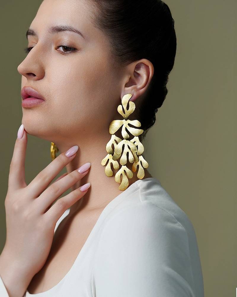 Gold plated earrings
