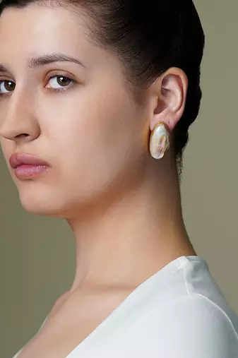 Gold plated stud earrings