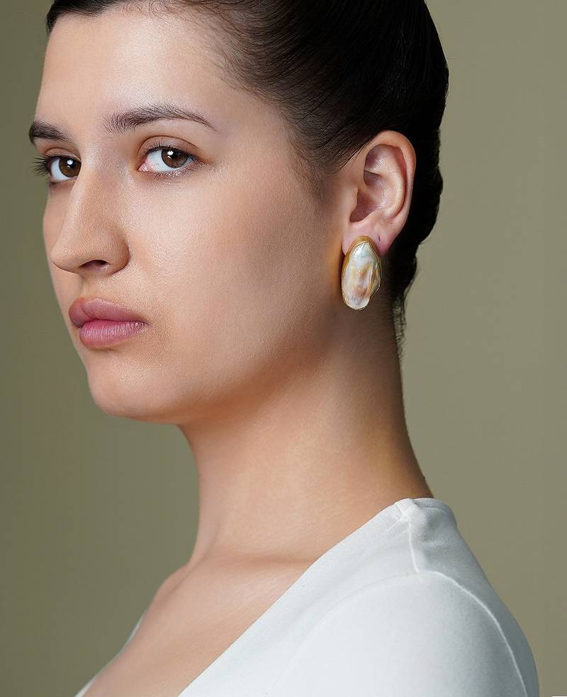 Gold plated stud earrings