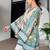White aaysa floral printed  collar neck tunic with trousers co-ords set