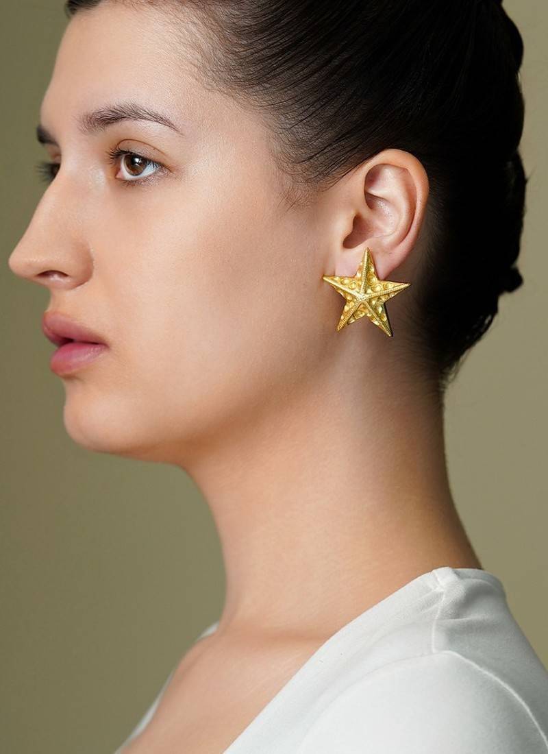 Gold plated earrings
