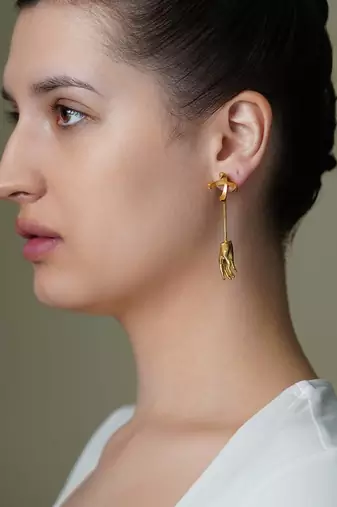 Gold plated earrings
