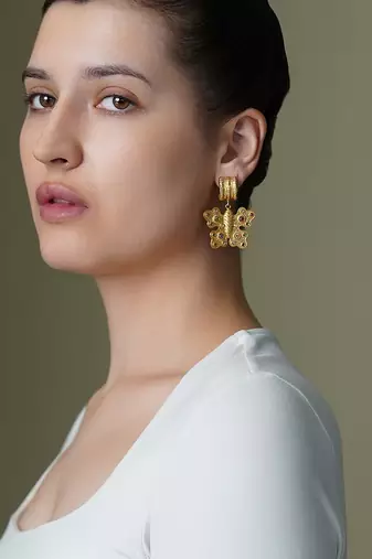 Gold plated earrings