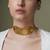 Gold plated kundan choker necklace