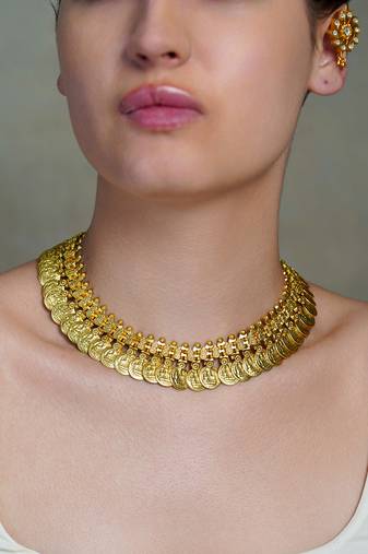 Gold plated multicolor necklace