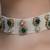 Gold plated kundan green stone necklace