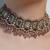 Gold plated kundan pink stone choker necklace set