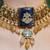 Gold plated kundan multicolor necklace