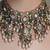 Gold plated kundan green stone necklace set