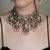 Gold plated kundan green stone necklace set