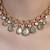 Gold plated kundan green stone necklace set