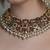 Gold plated kundan multicolor necklace set