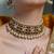 Gold plated kundan multicolor necklace set
