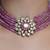 Gold plated kundan pink stone necklace set