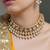 Gold plated kundan necklace set