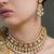Gold plated kundan necklace set