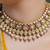 Gold plated kundan necklace set