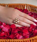 Gold plated kundan rings