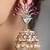 Gold plated kundan multicolor earrings