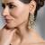 Gold plated kundan pearl earrings