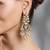Gold plated kundan pearl earrings