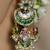 Gold plated kundan multicolor earrings