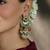 Gold plated kundan multicolor earrings
