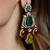 Gold plated kundan multicolor earrings