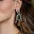 Gold plated kundan multicolor earrings