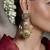 Gold plated kundan multicolor earrings