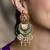 Gold plated kundan multicolor earrings