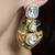 Gold plated kundan earrings