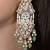 Gold plated kundan pearl earrings