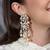 Gold plated kundan pearl earrings