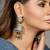 Silver plated oxidized earrings