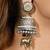 Silver plated oxidized earrings