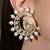 Gold plated kundan earrings