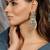 Silver plated oxidized earrings