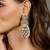 Silver plated oxidized earrings