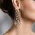 Gold plated kundan pearl earrings