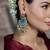 Gold plated kundan multicolor earrings