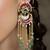 Gold plated kundan multicolor earrings