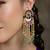 Gold plated kundan multicolor earrings