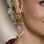 Gold plated kundan multicolor earrings