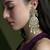 Gold plated kundan earrings