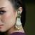 Gold plated kundan pearl earrings